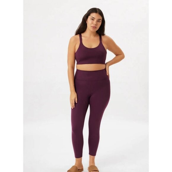 GIRLFRIEND COLLECTIVE Plum Compressive High-Rise Legging, Size Medium - Picture 1 of 4